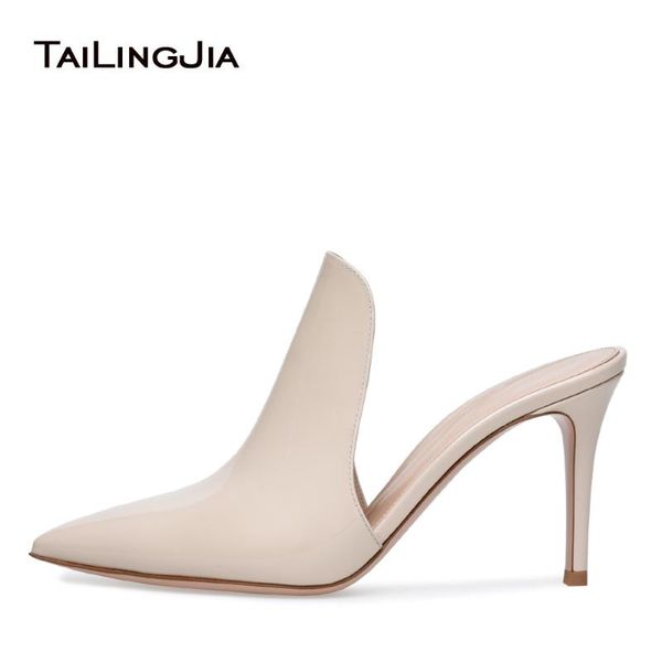 slippers elegant pointed toe high heel beige mules open back sandals dress shoes for women slip on summer heels mid large size 2021, Black
slippers elegant pointed toe high heel beige mules open back sandals dress shoes for women slip on summer heels mid large size 2021, Black