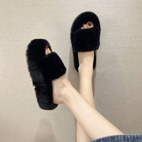 slippers furry women 2021 autumn and winter style korean version of the lazy one-word drag thick-soled indoor cotton, Black
slippers furry women 2021 autumn and winter style korean version of the lazy one-word drag thick-soled indoor cotton, Black