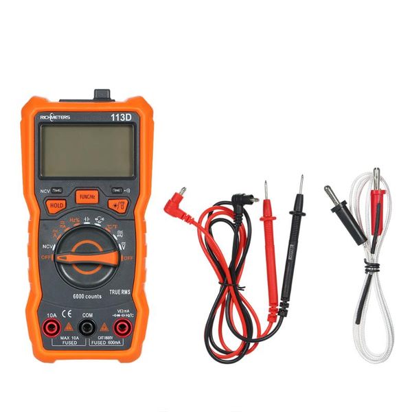 multimeters richmeters rm113d ncv digital multimeter 6000 counts auto ranging ac/dc voltage temperature measuring meter
multimeters richmeters rm113d ncv digital multimeter 6000 counts auto ranging ac/dc voltage temperature measuring meter