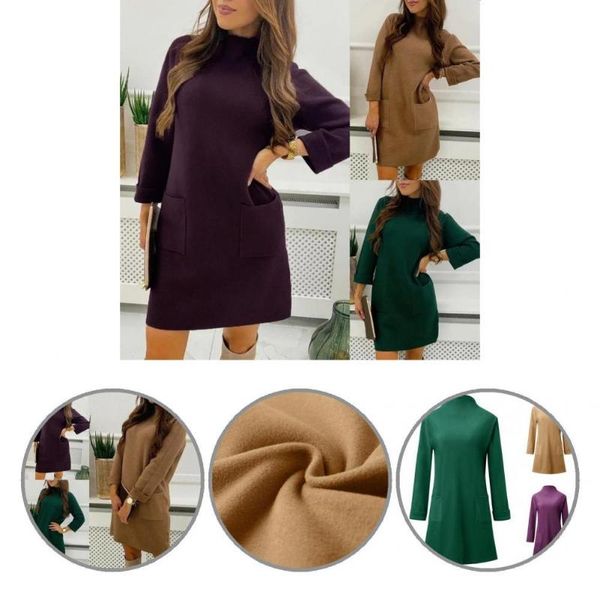 casual dresses women dress solid color pullover fabulous with pockets modern beautiful leisure, Black;gray
casual dresses women dress solid color pullover fabulous with pockets modern beautiful leisure, Black;gray
