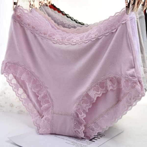 lace edge women's modal underwear summer thin waist briefs, Black;pink
lace edge women's modal underwear summer thin waist briefs, Black;pink