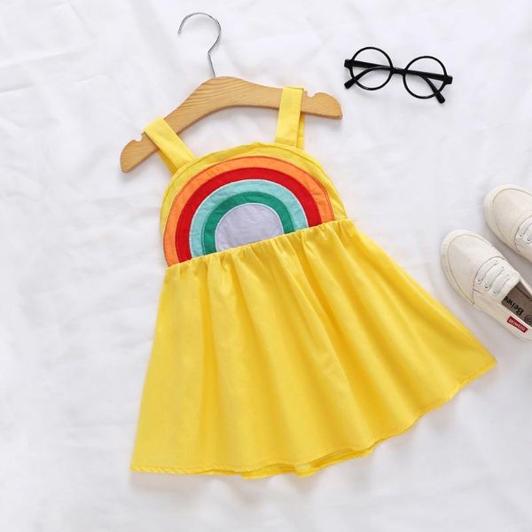 girl's dresses stylish rainbow design baby dress backless solid princess for girl and, Red;yellow
girl's dresses stylish rainbow design baby dress backless solid princess for girl and, Red;yellow