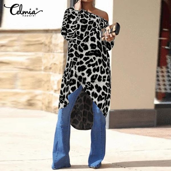 blouses 2021 women leopard print blouse celmia casual long sleeve loose asymmetrical off shoulder shirt blusas mujer plus size, White
blouses 2021 women leopard print blouse celmia casual long sleeve loose asymmetrical off shoulder shirt blusas mujer plus size, White