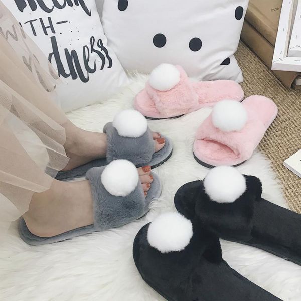 fashion winter slippers women hairball lovely anti-slip home plush lined black pink gray casual shoes keep warm slipper
fashion winter slippers women hairball lovely anti-slip home plush lined black pink gray casual shoes keep warm slipper
