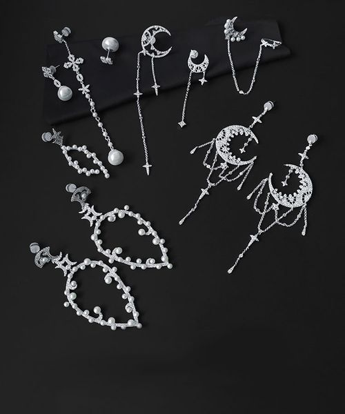 s925 sterling silver star moon dangle pearl stud single hollow heart earrings personality simple fashion luxury jewelry monaco earring prese
s925 sterling silver star moon dangle pearl stud single hollow heart earrings personality simple fashion luxury jewelry monaco earring prese