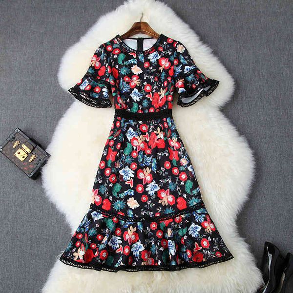 casual dresses autumn european and american women's wear the horn sleeve printing hollow out fashionable fishtail dress iebc, Black;gray
casual dresses autumn european and american women's wear the horn sleeve printing hollow out fashionable fishtail dress iebc, Black;gray