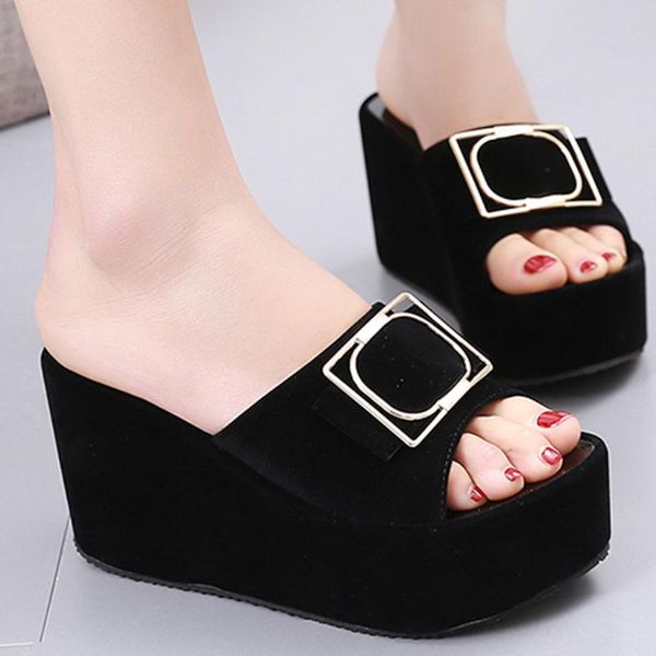 slippers sagace shoes women summer casual solid outside rubber platform open toe wedges beach walk woman sandals jan13, Black
slippers sagace shoes women summer casual solid outside rubber platform open toe wedges beach walk woman sandals jan13, Black