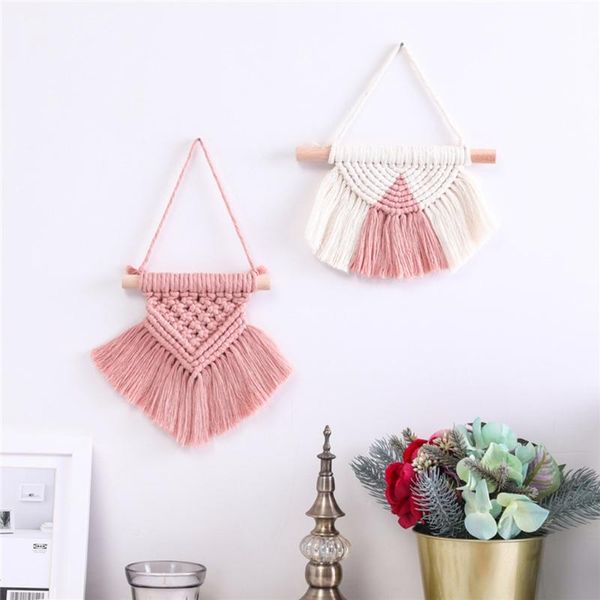 decorative objects & figurines nordic handmade woven macrame bohemian semicircular wall hanging tapestry with tassels for kids room nursery
decorative objects & figurines nordic handmade woven macrame bohemian semicircular wall hanging tapestry with tassels for kids room nursery