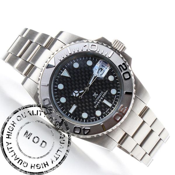 wristwatches nh35 movement watch mechanical 40mm automatic sapphire glass stainless steel men's watches mod carbon fibre pattern sub re, Slivery;brown
wristwatches nh35 movement watch mechanical 40mm automatic sapphire glass stainless steel men's watches mod carbon fibre pattern sub re, Slivery;brown