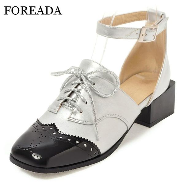 dress shoes foreada ankle strap women high heels lace up block oxfords mixed colors square toe two piece pumps size 33-46, Black
dress shoes foreada ankle strap women high heels lace up block oxfords mixed colors square toe two piece pumps size 33-46, Black