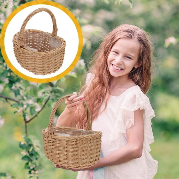 storage baskets 1pc rattan woven flower basket natural eggs holder light yellow 
storage baskets 1pc rattan woven flower basket natural eggs holder light yellow