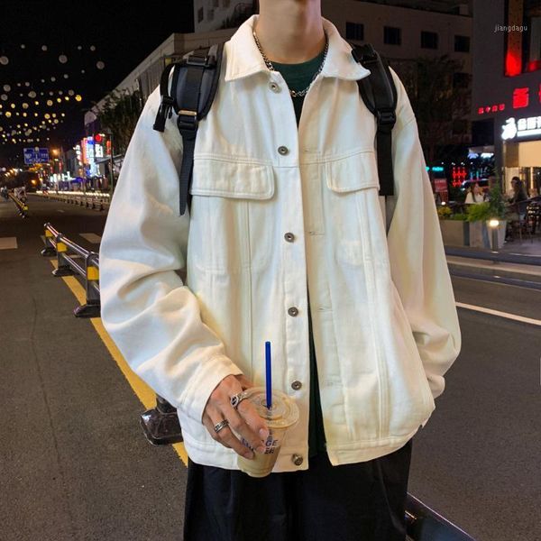 men's jackets white jeans jacket for men japanese fashion trends streetwear male oversized clothing teenage plus size denim coa, Black;brown
men's jackets white jeans jacket for men japanese fashion trends streetwear male oversized clothing teenage plus size denim coa, Black;brown