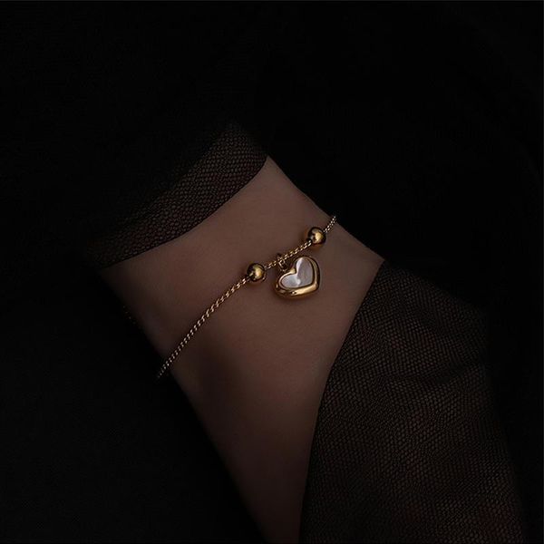 link, chain yaologe 316l stainless steel heart pendant bracelet for women thin 2021 trend party gift fashion jewelry pulsera, Black
link, chain yaologe 316l stainless steel heart pendant bracelet for women thin 2021 trend party gift fashion jewelry pulsera, Black