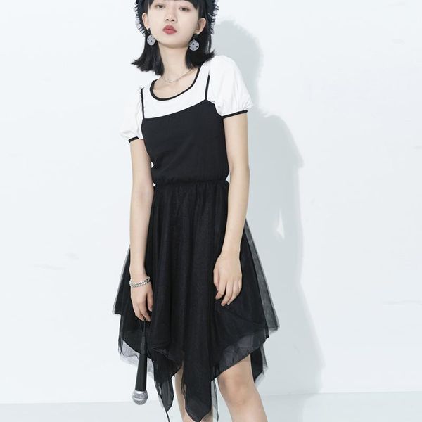 casual dresses retro dark women dress 2021 fashion summer punk yamamoto style high waist mesh mid-length sling irregular hem, Black;gray
casual dresses retro dark women dress 2021 fashion summer punk yamamoto style high waist mesh mid-length sling irregular hem, Black;gray