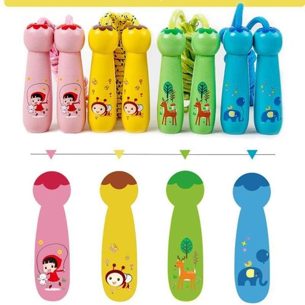 children lovely style durable wooden handle skipping rope practical students exercise sports fitness jump 260cm ropes
children lovely style durable wooden handle skipping rope practical students exercise sports fitness jump 260cm ropes