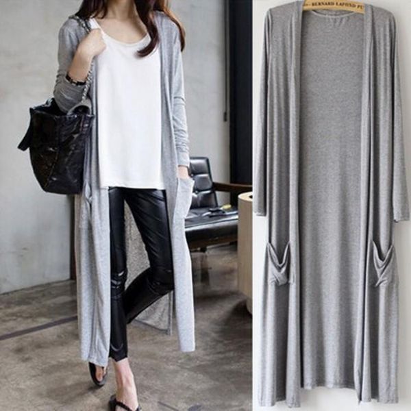 women's jackets spring and summer modal long pocket cardigan sun clothes women casual air conditioning shirt thin coat, Black;brown
women's jackets spring and summer modal long pocket cardigan sun clothes women casual air conditioning shirt thin coat, Black;brown