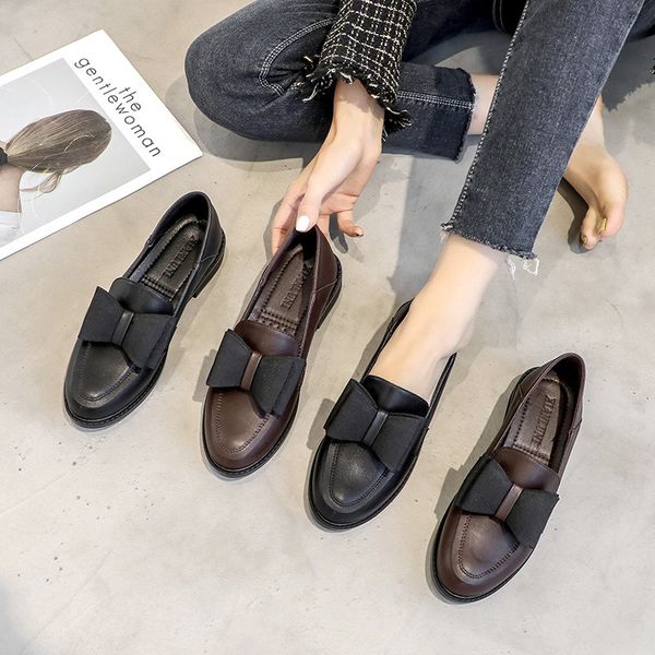 sandals british small leather spring flat shallow mouth bow single shoes female loafers large size 34-41, Black
sandals british small leather spring flat shallow mouth bow single shoes female loafers large size 34-41, Black