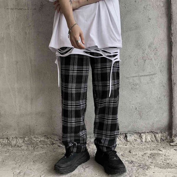 panttrend japanese retro classic all-match plaid pants loose straight casual trousers for men and women, Black
panttrend japanese retro classic all-match plaid pants loose straight casual trousers for men and women, Black