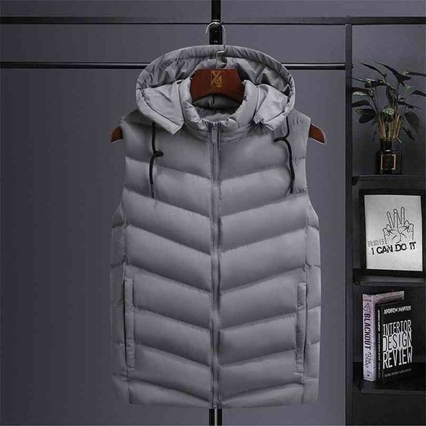 winter men warm thick vest sleeveless jacket casual korean streetwear plus size thicken hooded waistcoat 6xl male 210925, Black;white
winter men warm thick vest sleeveless jacket casual korean streetwear plus size thicken hooded waistcoat 6xl male 210925, Black;white