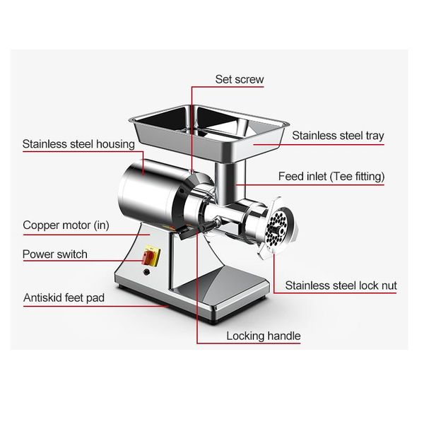 meat grinders powerful electric mincer stainless steel body heavy duty household mince sonifer
meat grinders powerful electric mincer stainless steel body heavy duty household mince sonifer