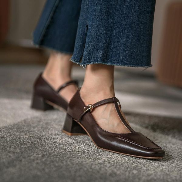 dress shoes spring/autumn 2021 leather square head buckle thick heel single female retro wild mary jane x022, Black
dress shoes spring/autumn 2021 leather square head buckle thick heel single female retro wild mary jane x022, Black