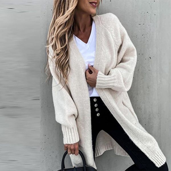 women's knits & tees women casual v neck long sleeve sweaters cardigan autumn winter loose warm knitted sweater female solid office ju, White
women's knits & tees women casual v neck long sleeve sweaters cardigan autumn winter loose warm knitted sweater female solid office ju, White