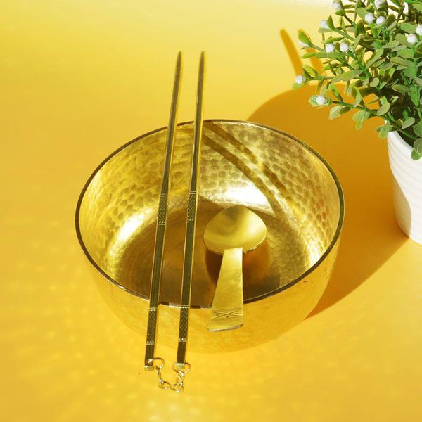 bowls brass bowl spoon chopsticks set pure copper handmade tableware thick prevention of vitiligo cutlery 
bowls brass bowl spoon chopsticks set pure copper handmade tableware thick prevention of vitiligo cutlery