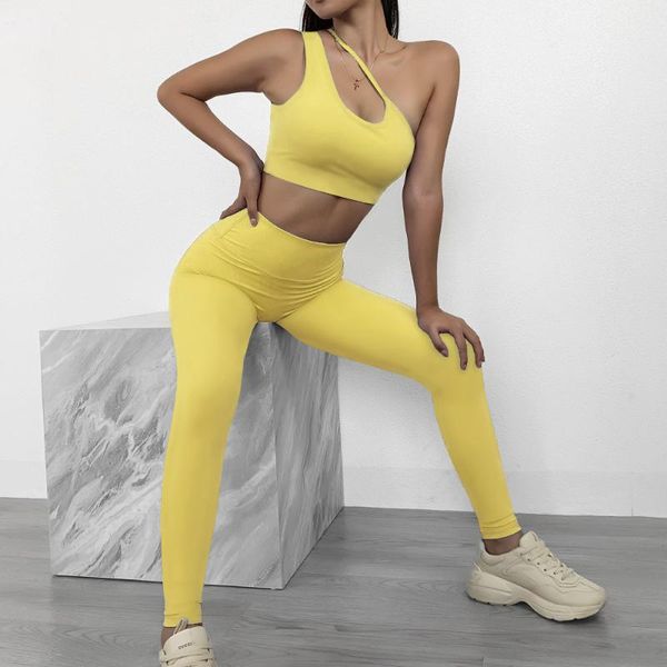 summer style oblique shoulder trousers sports fitness yoga suit shockproof running set women gym clothing ropa de mujer 2021 outfit
summer style oblique shoulder trousers sports fitness yoga suit shockproof running set women gym clothing ropa de mujer 2021 outfit