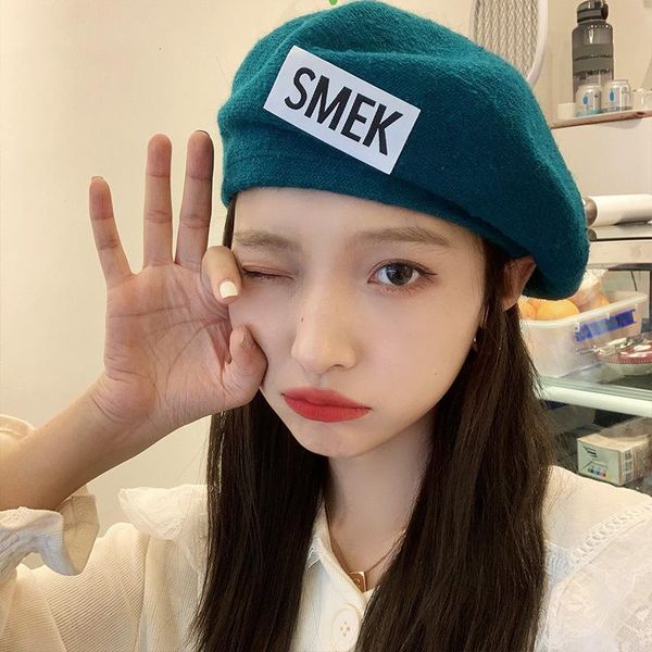 berets 2021ins harajuku autumn and winter korean version of the ladies letter knitted hat hugh beret casual wild student retro pain, Blue;gray
berets 2021ins harajuku autumn and winter korean version of the ladies letter knitted hat hugh beret casual wild student retro pain, Blue;gray