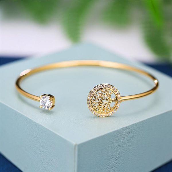 charm tree of life opening bracelet female luxury white zircon stone bracelets for women rose gold silver color wedding, Golden;silver
charm tree of life opening bracelet female luxury white zircon stone bracelets for women rose gold silver color wedding, Golden;silver