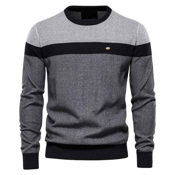 men's sweaters fashion men 2021 autumn stripe stitching long sleeve sweater round neck casual plus size clothing, White;black
men's sweaters fashion men 2021 autumn stripe stitching long sleeve sweater round neck casual plus size clothing, White;black
