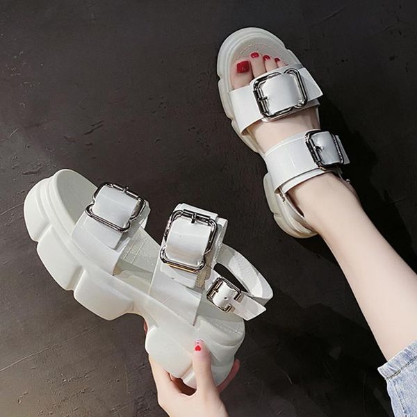 patent leather solid double buckle band women sandals summer elevated shoes muffins student slingback femmes sandalias2021, Black
patent leather solid double buckle band women sandals summer elevated shoes muffins student slingback femmes sandalias2021, Black