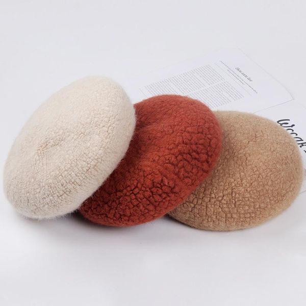 berets women handmade beret hat female autumn wool felt solid colors painter cap warm thick pea sboy outdoor walking, Blue;gray
berets women handmade beret hat female autumn wool felt solid colors painter cap warm thick pea sboy outdoor walking, Blue;gray