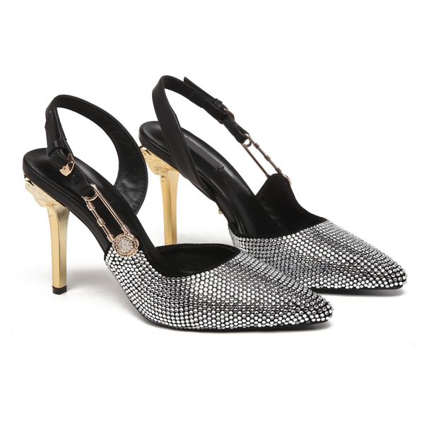 designer luxury dress shoes women's high heels sandals diamond-studded sparkling wedding party 10cm high-heeled women fashion pointed s, Black
designer luxury dress shoes women's high heels sandals diamond-studded sparkling wedding party 10cm high-heeled women fashion pointed s, Black