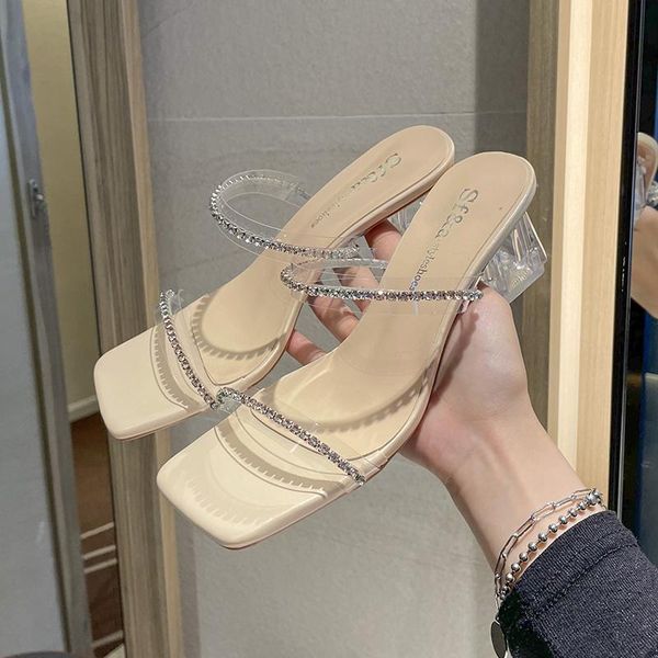 slippers transparent glitter slides square heel women luxury shoes med heeled mules pantofle jelly block designer high summer, Black
slippers transparent glitter slides square heel women luxury shoes med heeled mules pantofle jelly block designer high summer, Black