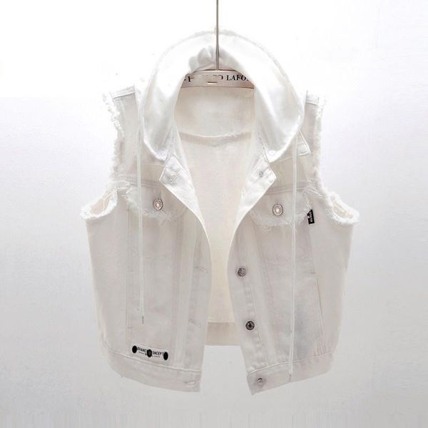 women's vests fashion women white hooded denim vest short waistcoat female plus size hole ripped sleeveless jacket casual tassels jeans, Black;white
women's vests fashion women white hooded denim vest short waistcoat female plus size hole ripped sleeveless jacket casual tassels jeans, Black;white