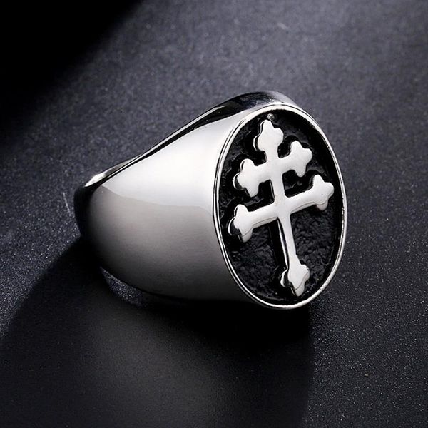 classic lorraine cross signet ring for men gold/silver color stainless steel orthodox male punk biker jewelry cluster rings, Golden;silver
classic lorraine cross signet ring for men gold/silver color stainless steel orthodox male punk biker jewelry cluster rings, Golden;silver
