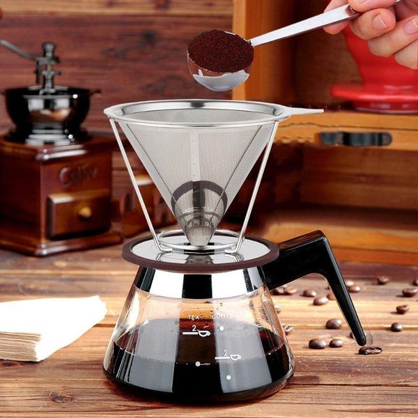 coffee filters 304 stainless steel filter reusable filtro cafe holder double layer mesh basket cone dripper v60 coador de café inox
coffee filters 304 stainless steel filter reusable filtro cafe holder double layer mesh basket cone dripper v60 coador de café inox