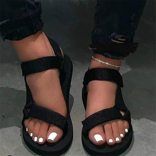 large size color matching women sandals fashion casual sports women's shoes breathable platform slides slipper, Black
large size color matching women sandals fashion casual sports women's shoes breathable platform slides slipper, Black