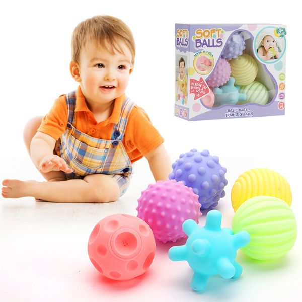 Kid Soft Glue Multi-arts Hand Grasp Ball Perception Ball Baby 3D Touch Ball Massage Baby Learn To Crawl Massage Toy