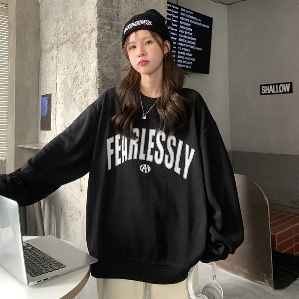 women's hoodies & sweatshirts oversized sweatshirt letter autumn loose women sweetshirts long sleeve pullover drop female woman 2021, Black
women's hoodies & sweatshirts oversized sweatshirt letter autumn loose women sweetshirts long sleeve pullover drop female woman 2021, Black