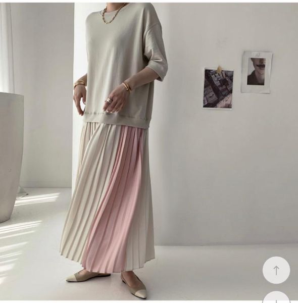 casual loose dresses korean style patchwork short sleeve o neck tunic long maxi dress t193, Black;gray
casual loose dresses korean style patchwork short sleeve o neck tunic long maxi dress t193, Black;gray