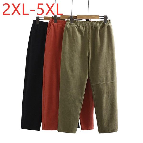 women's pants & capris 2021 ladies autumn winter plus size long for women large loose casual black green thick cotton trousers 3xl 4xl, Black;white
women's pants & capris 2021 ladies autumn winter plus size long for women large loose casual black green thick cotton trousers 3xl 4xl, Black;white