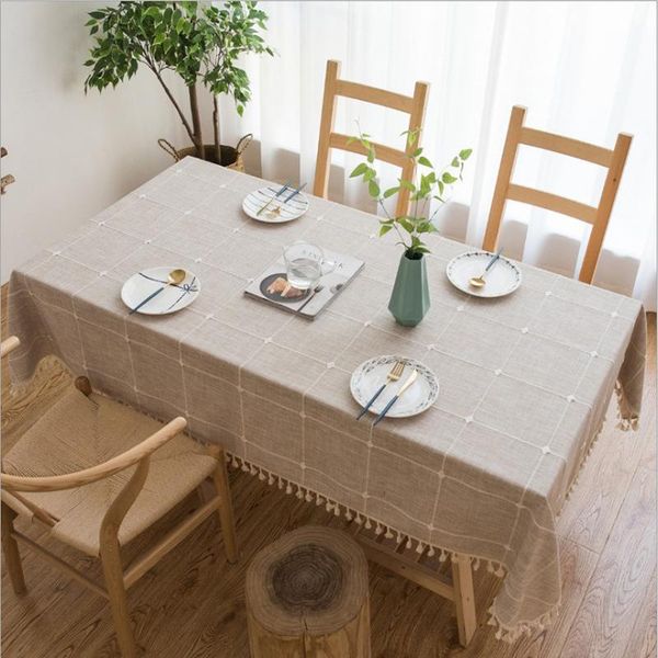 table cloth japanese-style fabric art embroidered cotton and linen check tablecloth simple study coffee placemat
table cloth japanese-style fabric art embroidered cotton and linen check tablecloth simple study coffee placemat