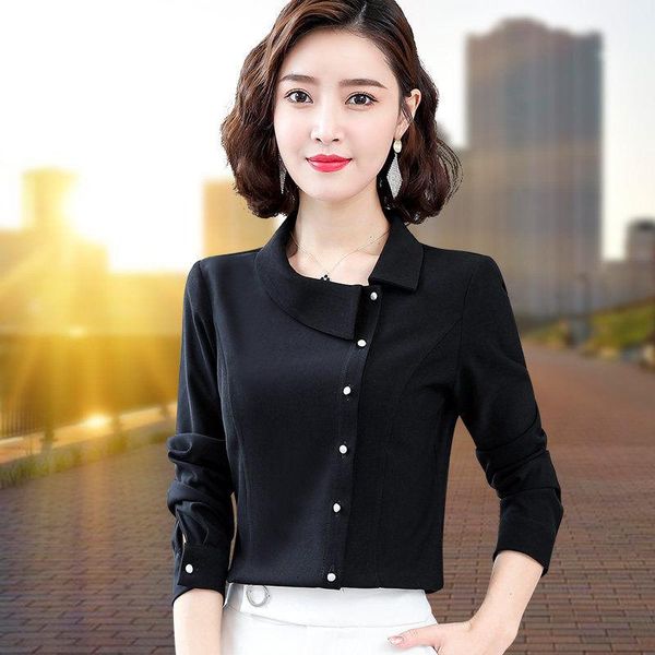 women's spring autumn style chiffon blouses shirts skew collar button long sleeve korean elegant sp631 &, White
women's spring autumn style chiffon blouses shirts skew collar button long sleeve korean elegant sp631 &, White