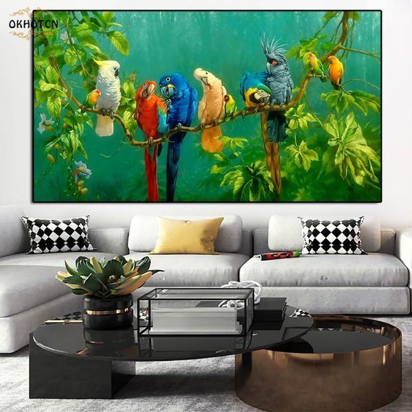 paintings parrots animal canvas painting colorful parrot bird on branches prints pictures wall art for living room modern home decoration
paintings parrots animal canvas painting colorful parrot bird on branches prints pictures wall art for living room modern home decoration