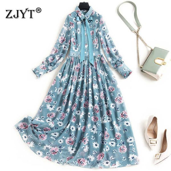 fashion women spring designers full sleeve floral print dress shirt collar aline vestidos elegant casual clothes female 210601, Black;gray
fashion women spring designers full sleeve floral print dress shirt collar aline vestidos elegant casual clothes female 210601, Black;gray