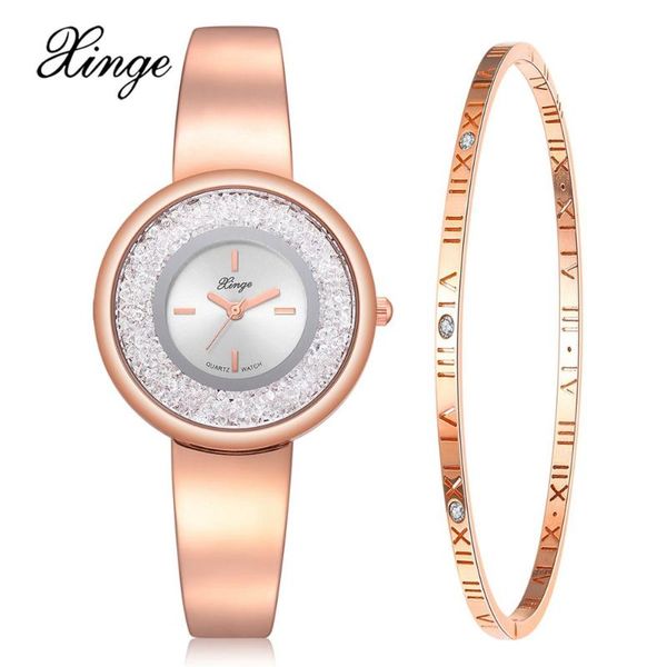 wristwatches xinge brand watch female fashion set wristwatch bracelet waterproof simple elegant creative rose gold watches suit, Slivery;brown
wristwatches xinge brand watch female fashion set wristwatch bracelet waterproof simple elegant creative rose gold watches suit, Slivery;brown