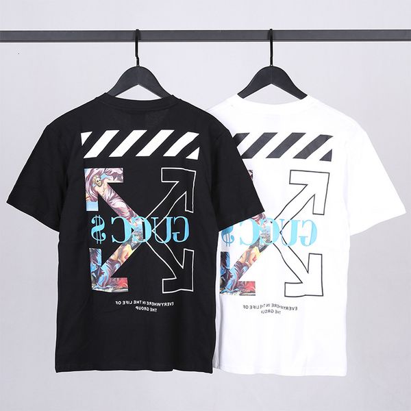 2021 summer fashion brand off short sleeve t-shirt men and women co branded cartoon arrstyle print half, White;black
2021 summer fashion brand off short sleeve t-shirt men and women co branded cartoon arrstyle print half, White;black