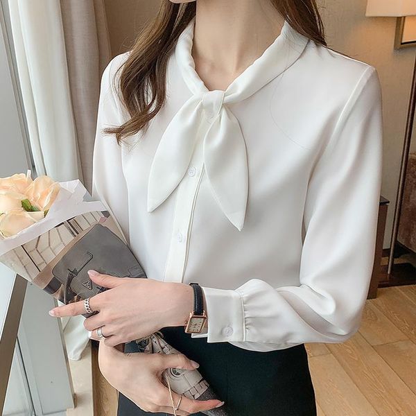 women's blouses & shirts bow white blouse women 2021 button office lady long sleeve blue chiffon shirt spring autumn
women's blouses & shirts bow white blouse women 2021 button office lady long sleeve blue chiffon shirt spring autumn